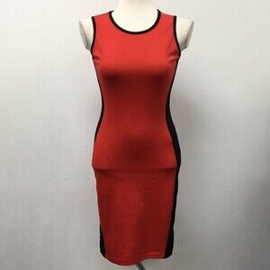 Perfect Style by Shez Women's Dress Small Red Black Sleeveless NWT